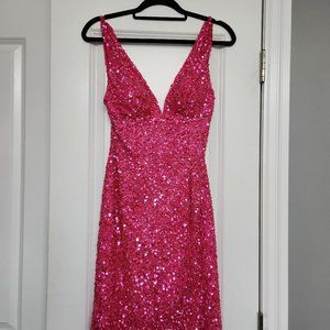 Hot Pink XS sequin Dress